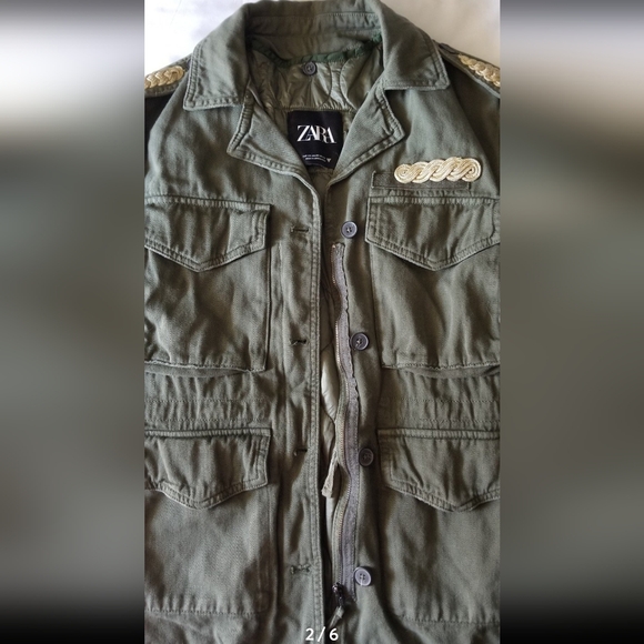 Zara Oversized Military Army Green Utility Field Jacket Coat. - Picture 2 of 6